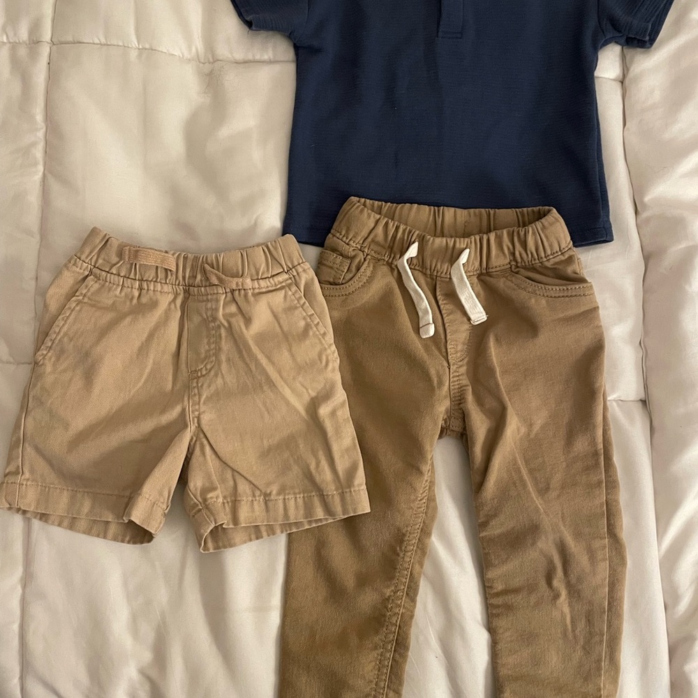 Ben Sherman/Carters/Oshkosh - Tan and Blue set
